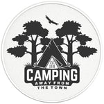 CAMPING AWAY FROM THE TOWN PEARL WHITE CARBON FIBER TIRE COVER 
