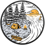 CAMPING LAKE VIEW BLACK TIRE COVER