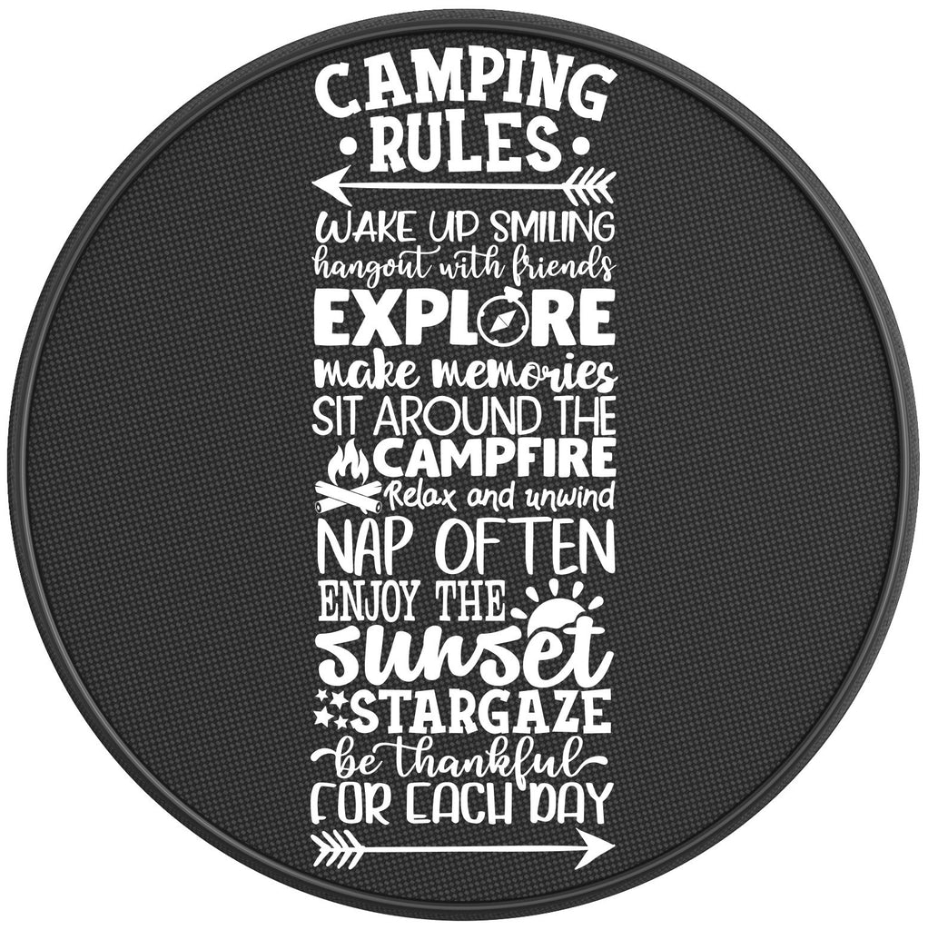 CAMPING RULES BLACK CARBON FIBER TIRE COVER 