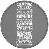 CAMPING RULES SILVER CARBON FIBER TIRE COVER