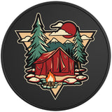 CAMPING SCENERY BLACK TIRE COVER
