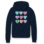 CANDY HEARTS NAVY HOODIE