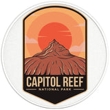 CAPITOL REEF NATIONAL PARK PEARL WHITE CARBON FIBER TIRE COVER 