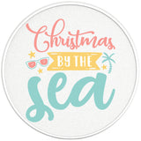 Christmas By The Sea Pearl White Carbon Fiber Tire Cover