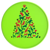 Christmas Tree Dogs Neon Green Tire Cover