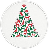 Christmas Tree Dogs Pearl White Carbon Fiber Tire Cover