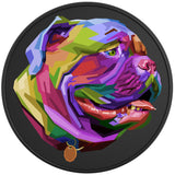 COLORFUL BULLDOG BLACK TIRE COVER 