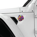 COLORFUL BULLDOG FENDER VENT DECAL FITS 2018+ JEEP WRANGLER & GLADIATOR DRIVER SIDE