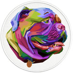 COLORFUL BULLDOG PAERL WHITE CARBON FIBER TIRE COVER 