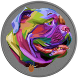COLORFUL BULLDOG SILVER CARBON FIBER TIRE COVER 