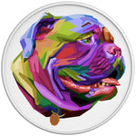 COLORFUL BULLDOG WHITE TIRE COVER 
