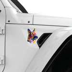 COLORFUL GERMAN SHEPHERD FENDER VENT DECAL FITS 2018+ JEEP WRANGLER & GLADIATOR PASSENGER SIDE