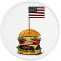 COLORFUL HAMBURGER PEARL  WHITE CARBON FIBER TIRE COVER