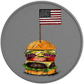 COLORFUL HAMBURGER SILVER CARBON FIBER TIRE COVER