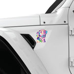 COLORFUL LABRADOR FENDER VENT DECAL FITS 2018+ JEEP WRANGLER & GLADIATOR DRIVER SIDE