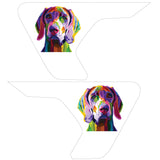 COLORFUL WEIMARANER FENDER VENT DECAL FITS 2018+ JEEP WRANGLER & GLADIATOR