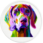 COLORFUL WEIMARANER PAERL WHITE CARBON FIBER TIRE COVER 