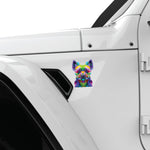 COLORFUL YORKSHIRE TERRIER FENDER VENT DECAL FITS 2018+ JEEP WRANGLER & GLADIATOR DRIVER SIDE