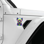 COLORFUL YORKSHIRE TERRIER FENDER VENT DECAL FITS 2018+ JEEP WRANGLER & GLADIATOR PASSENGER SIDE