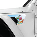 COOL FLAMINGO FENDER VENT DECAL FITS 2018+ JEEP WRANGLER & GLADIATOR DRIVER SIDE