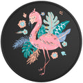 CUTE FLAMINGO BLACK TIRE COVER