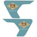 DELAWARE STATE FLAG FENDER VENT DECAL FITS 2018+ JEEP WRANGLER & GLADIATOR