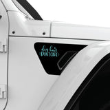 DOG HAIR DONT CARE FENDER VENT DECAL FITS 2018+ JEEP WRANGLER & GLADIATOR PASSENGER SIDE