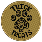 DOG PAW TRICK OR TREATS GOLD CARBON FIBER TIRE COVER
