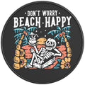DON T WORRY BEACH HAPPY PEARL  WHITE CARBON FIBER TIRE COVER