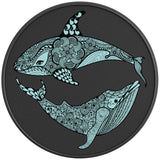 ENTANGLED WHALE AND SHARK BLACK CARBON FIBER VINYL