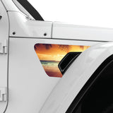EVENING SEA VIEW FENDER VENT DECAL FITS 2018+ JEEP WRANGLER & GLADIATOR PASSENGER SIDE