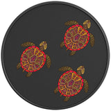 COLORFUL OCEAN TURTLES BLACK CARBON FIBER VINYL