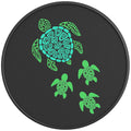 FAMILY OF MANDALA TURTLES BLACK CARBON FIBER VINYL