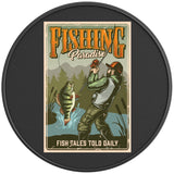 FISH TALES TOLD DAILY BLACK CARBON FIBER TIRE COVER 
