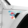 FLAMINGO ON THE BEACH FENDER VENT DECAL FITS 2018+ JEEP WRANGLER & GLADIATOR PASSENGER SIDE