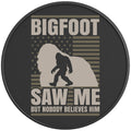 FUNNY BIGFOOT SAW ME BLACK CARBON FIBER TIRE COVER