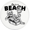 FUNNY LIFE IS A BEACH BLACK TIRE COVER