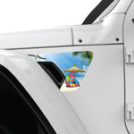 FUNNY PARROT RELAXING FENDER VENT DECAL FITS 2018+ JEEP WRANGLER & GLADIATOR DRIVER SIDE