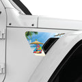 FUNNY PARROT RELAXING FENDER VENT DECAL FITS 2018+ JEEP WRANGLER & GLADIATOR PASSENGER SIDE