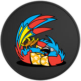FUNNY TROPICAL PARROT BLACK TIRE COVER