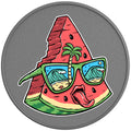 FUNNY WATERMELON SILVER CARBON FIBER TIRE COVER