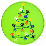Furry Christmas Neon Green Tire Cover