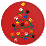 Furry Christmas Red Tire Cover