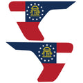 GEORGIA STATE FLAG FENDER VENT DECAL FITS 2018+ JEEP WRANGLER & GLADIATOR