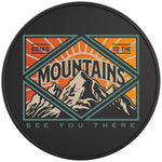 GOING TO THE MOUNTAINS BLACK TIRE COVER 