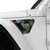 GRIM REAPER HALLOWEEN FENDER VENT DECAL FITS 2018+ JEEP WRANGLER & GLADIATOR DRIVER SIDE
