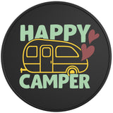 HAPPY CAMPER BLACK CARBON FIBER TIRE COVER 