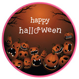 HAPPY HALLOWEEN PUMPKIN MONSTERS NEON PINK TIRE COVER