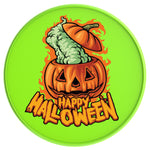 HAPPY HOLLOWEEN WITCHCRAFT NEON GREEN TIRE COVER