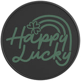 Happy Lucky Black Carbon Fiber Vinyl Tire Cover